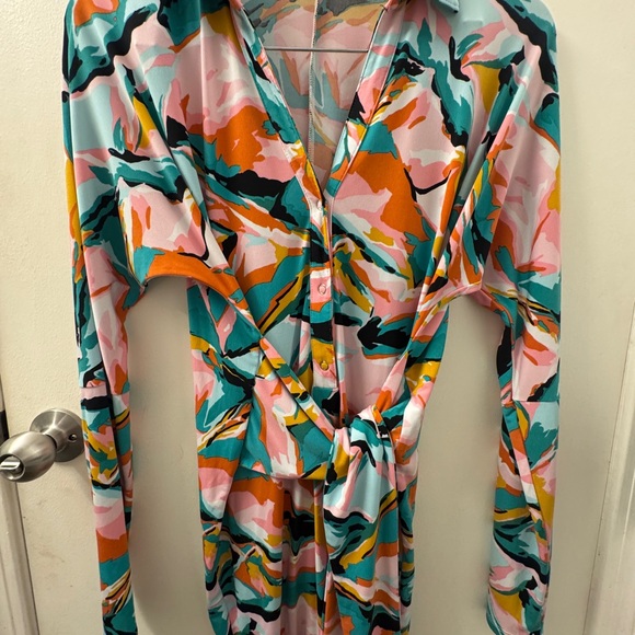 Bar III Vibrant Long Sleeve Dress - Picture 5 of 6